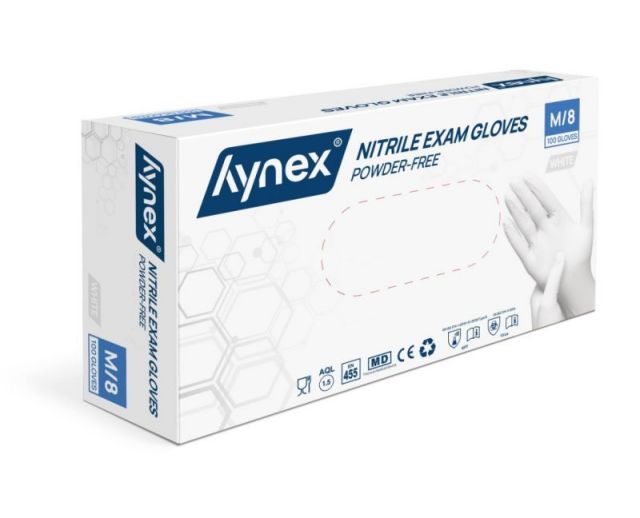 Nitril handschoenen <br> Wit - 3.5 gram Hynex